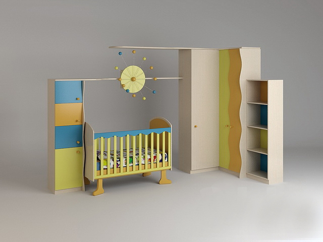 单体模型 国外模型 儿童家具 儿童床