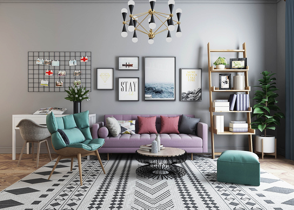 【名师联】北欧青春跳色沙发组合132606