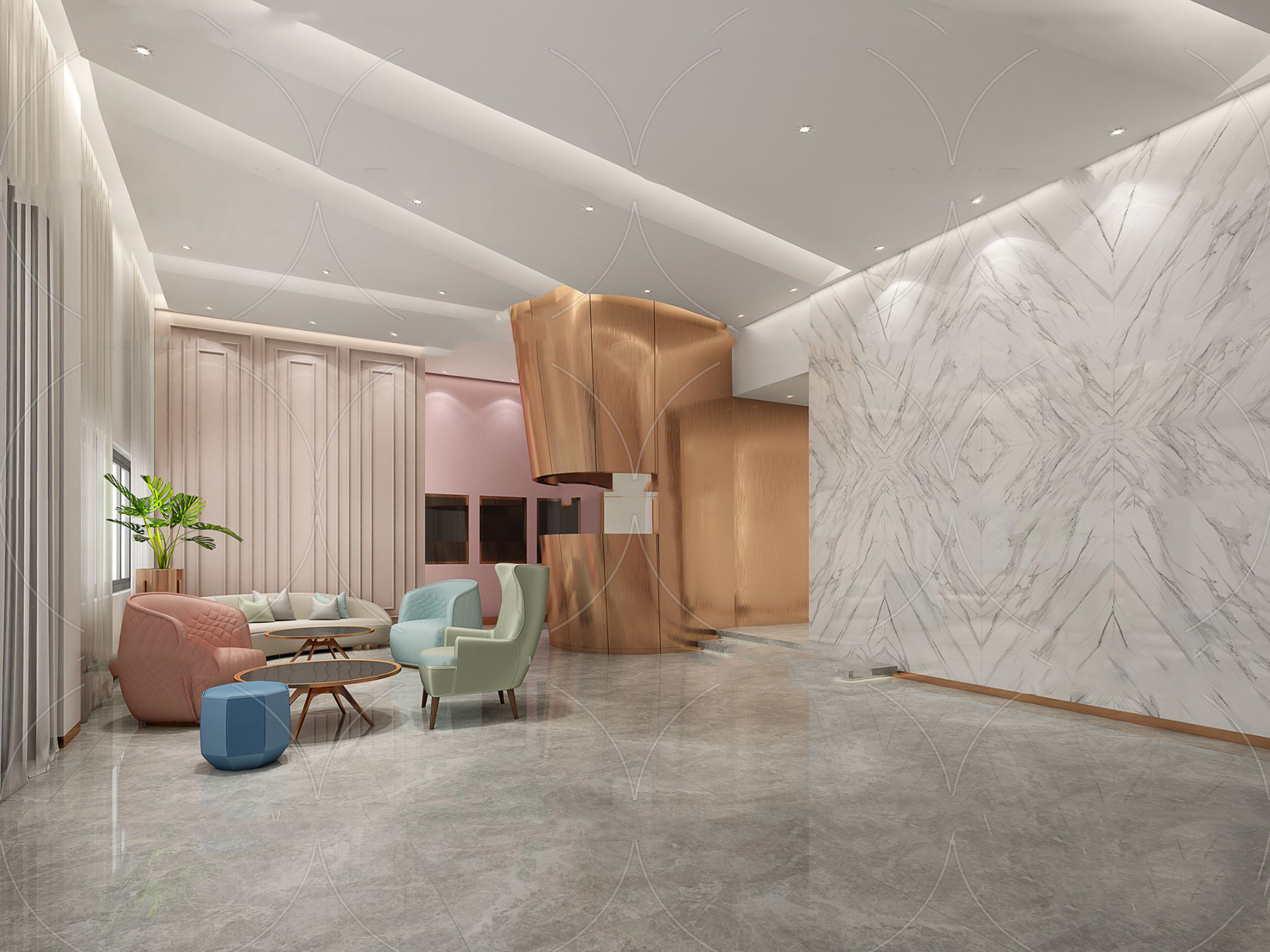 【名师联】现代美容院接待室144109