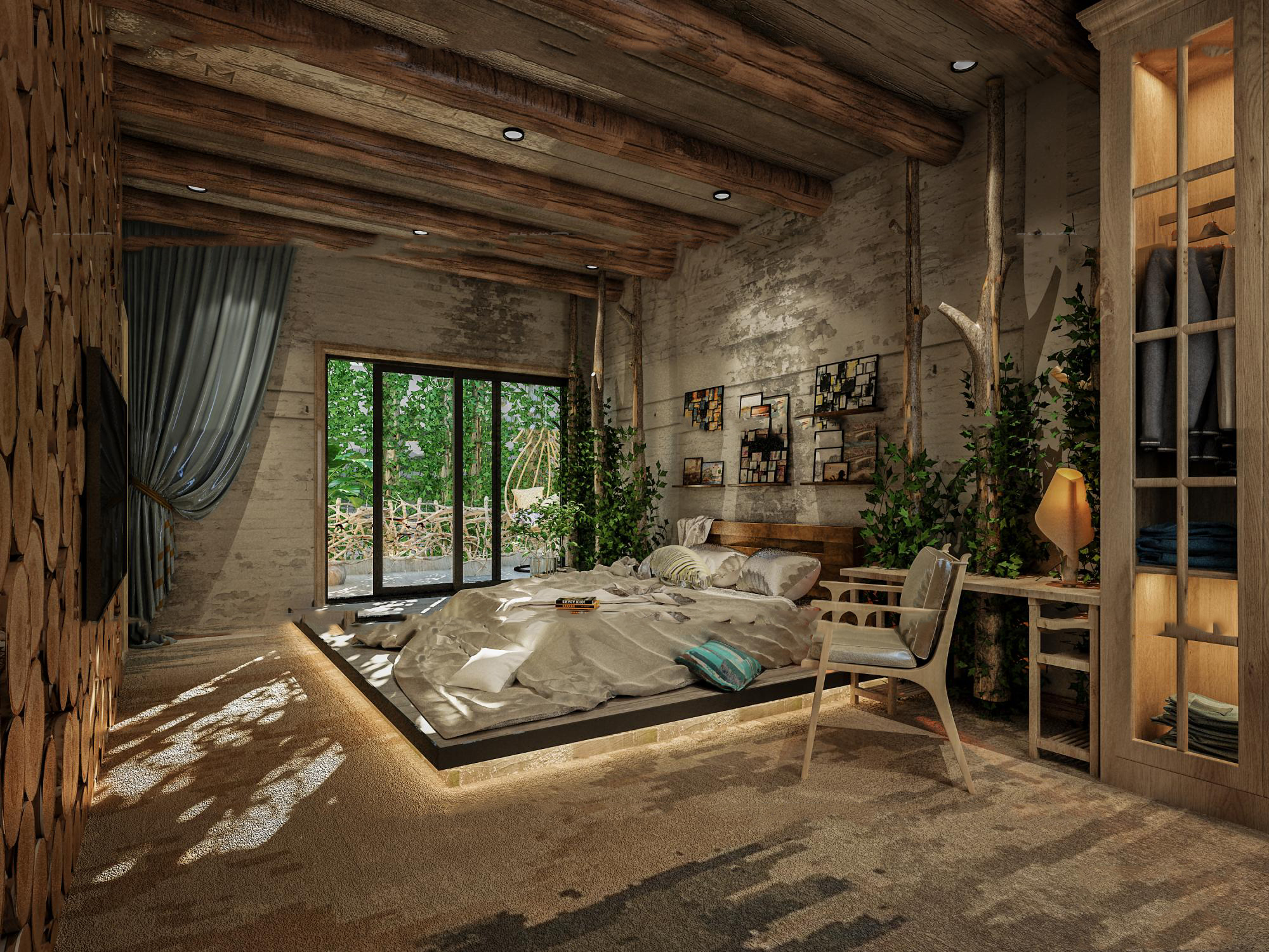 【名师联】中式森林温泉酒店客房3142443