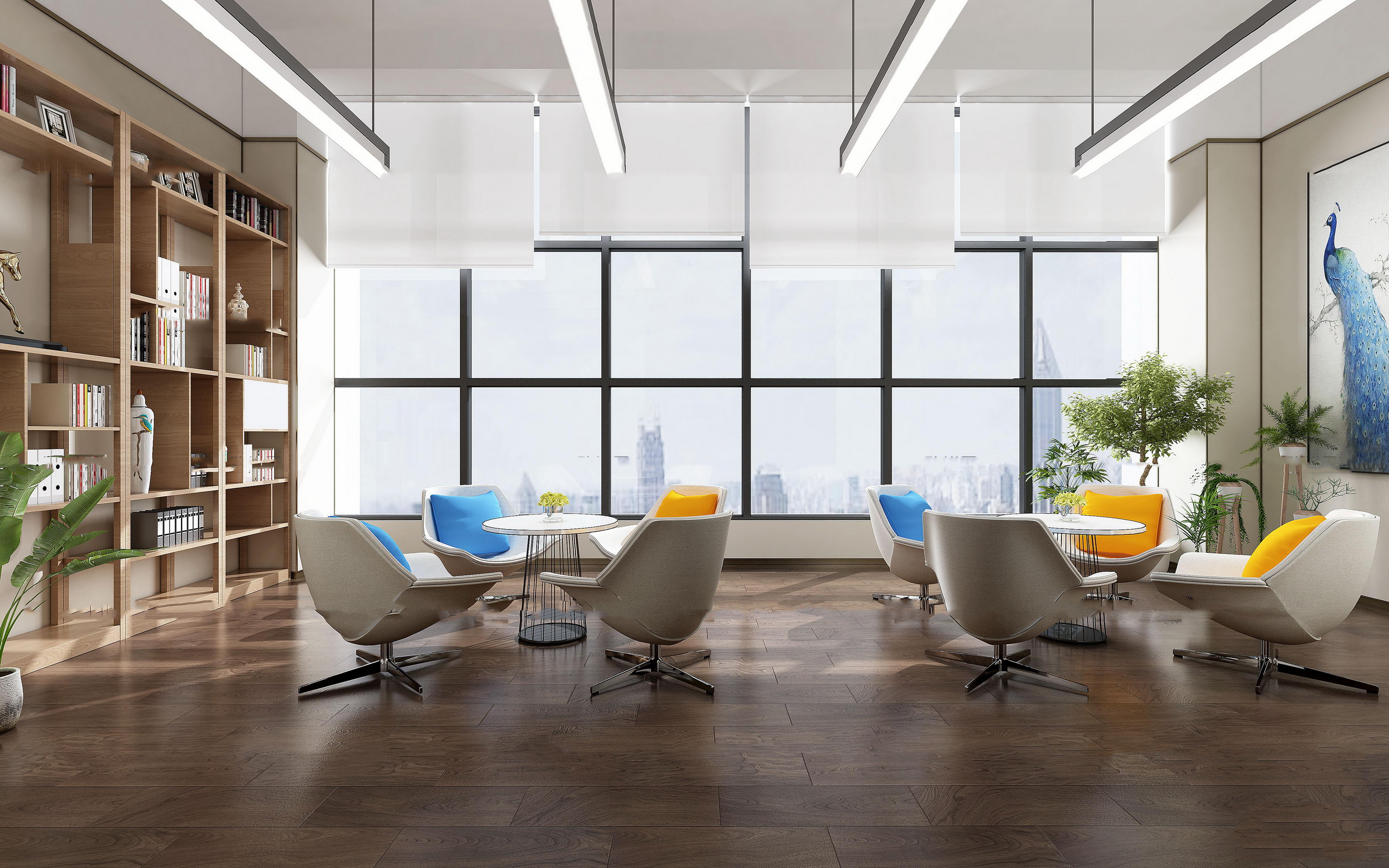 【名师联】现代办公休息区洽谈室140762