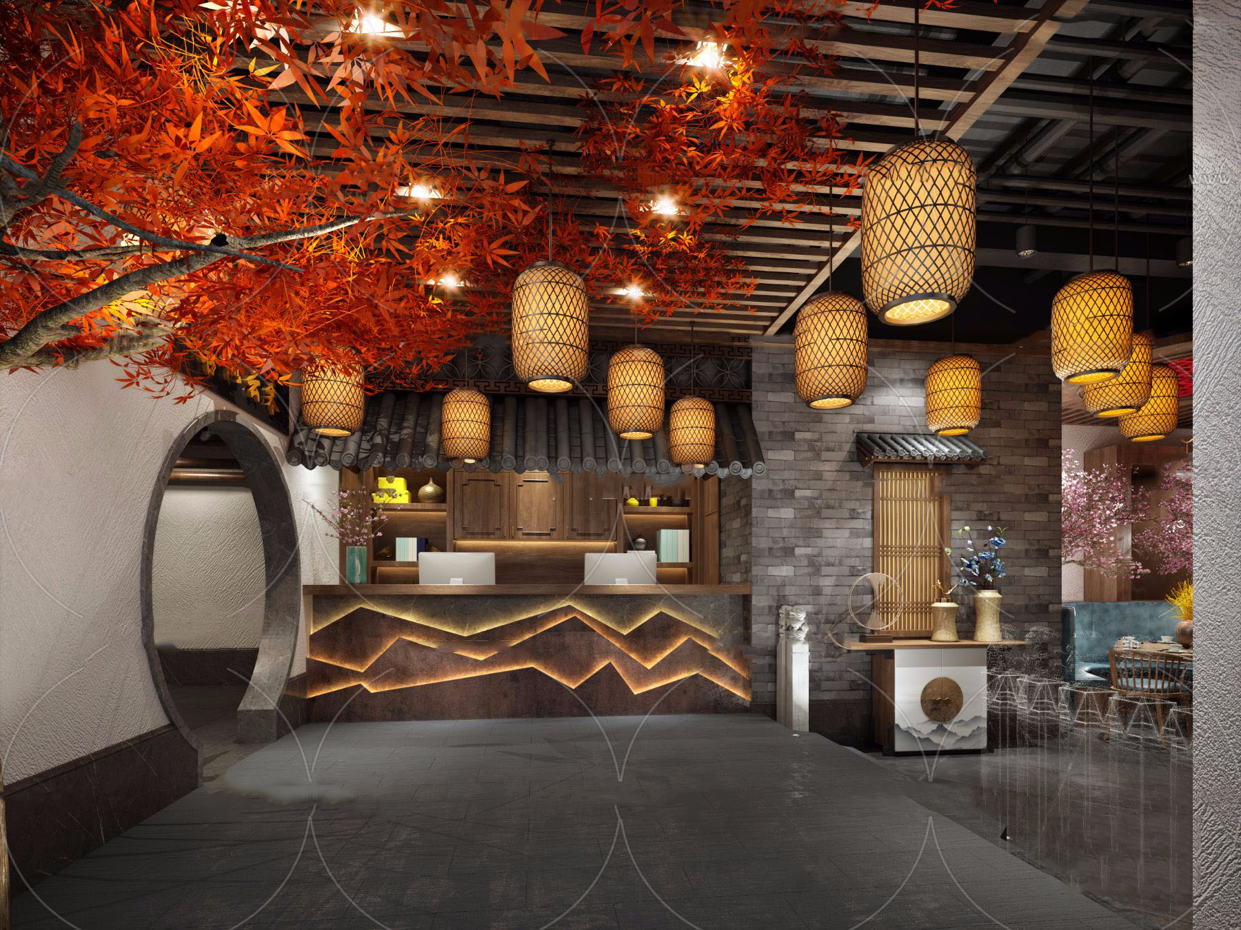 【名师联】中式餐厅前台151923