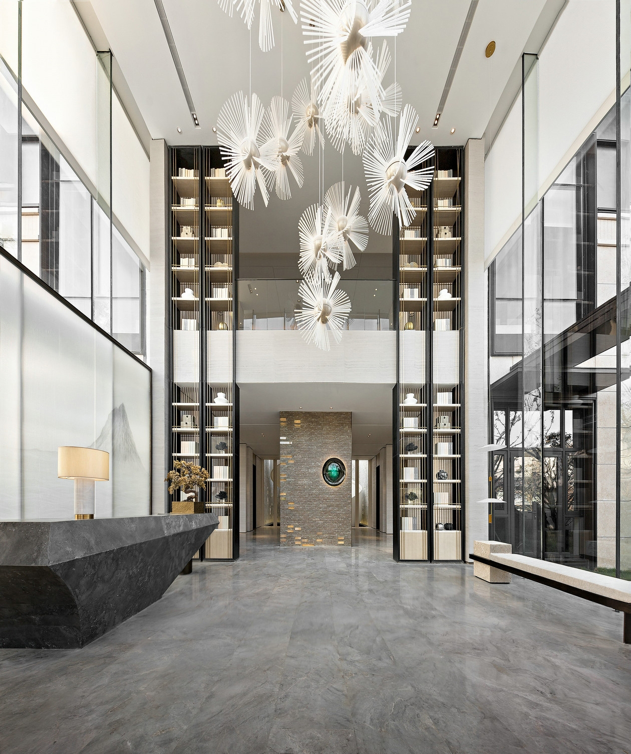 【名师联】新中式售楼处前台大堂165213