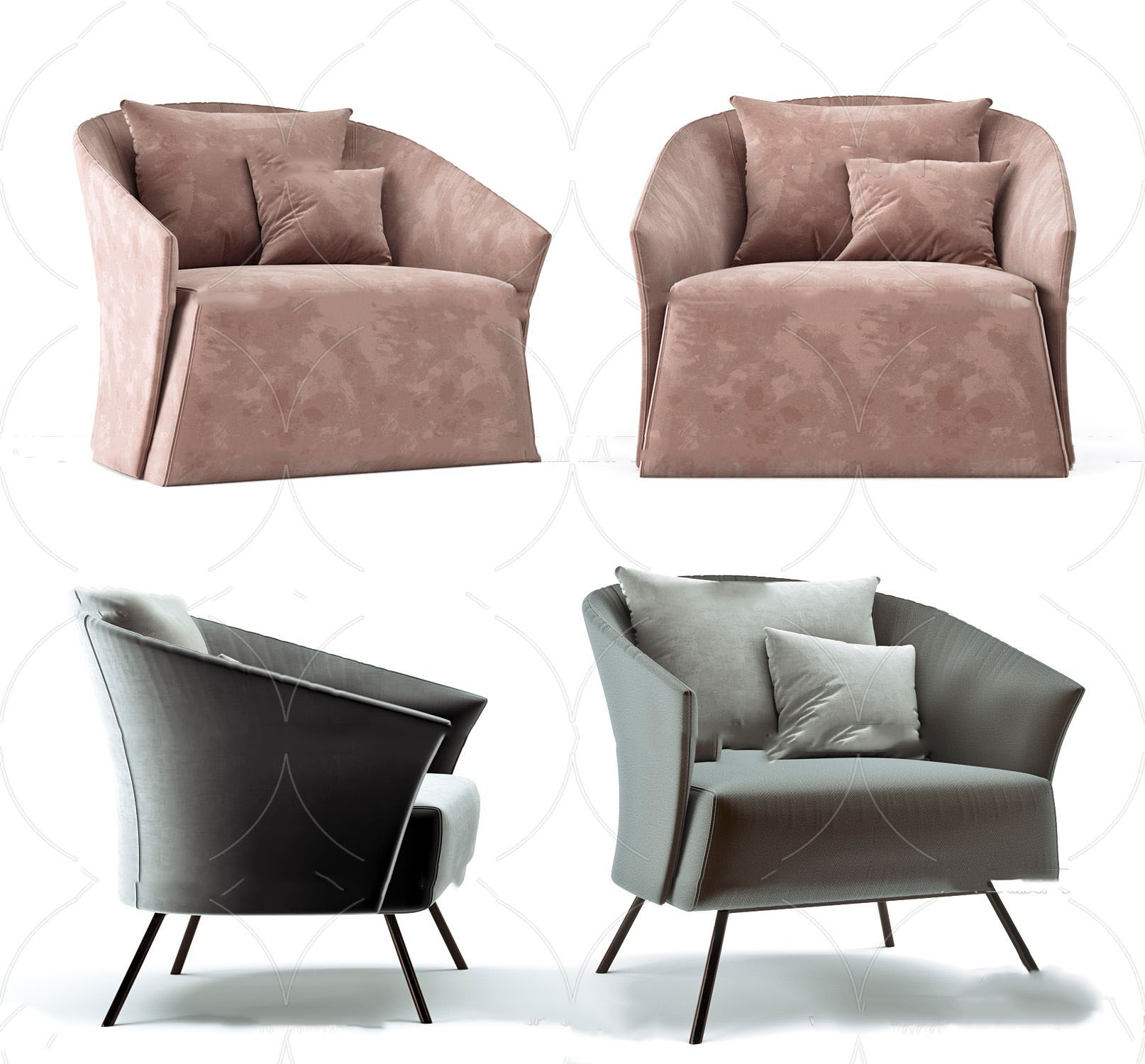 单体模型沙发单人