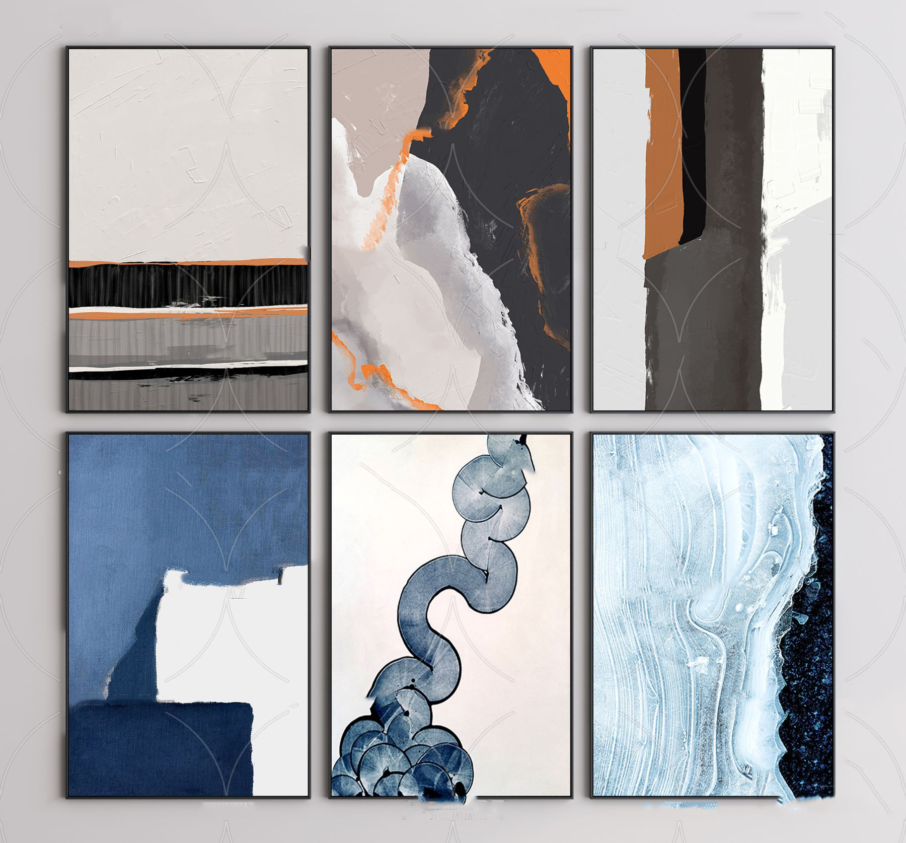 【名师联】现代抽象水粉装饰画172834