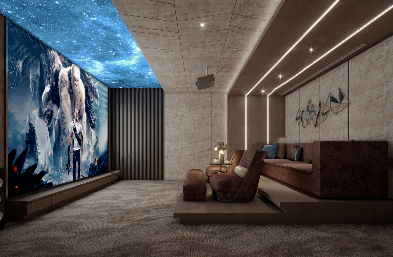 样板间&别墅豪宅&家装&公寓 公共空间 电影院 & 家庭影院 & 影音室