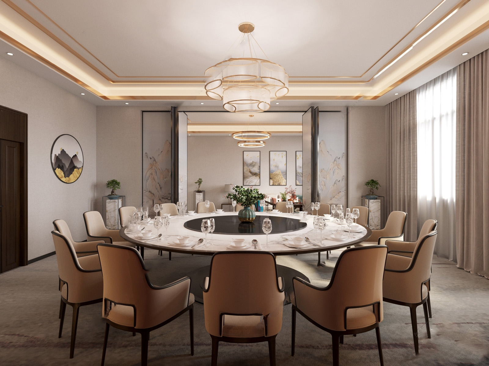 【名师联】新中式餐厅包厢239523