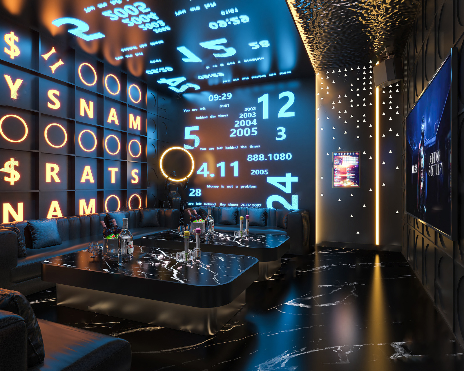 ktv & 夜总会 设计氛围 轻奢主义 低调奢华 场景模型 休闲娱乐 ktv&