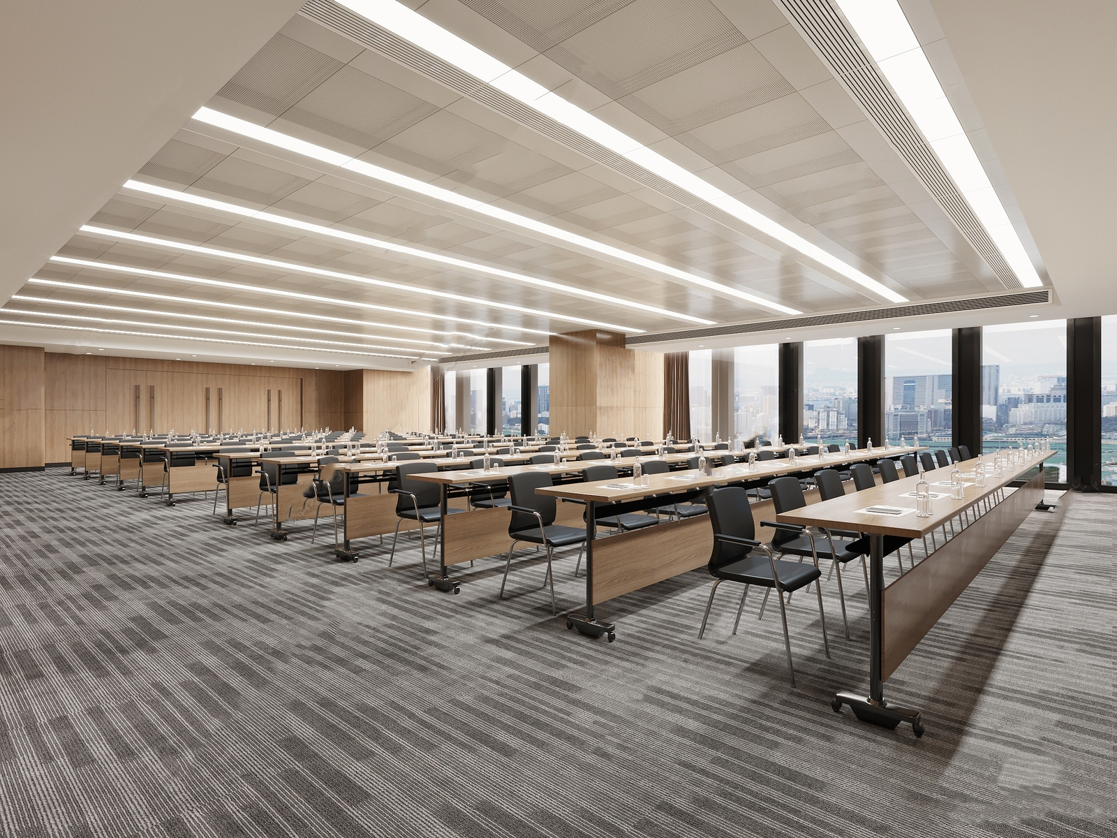 现代风格 设计氛围 轻奢主义 黑白灰 场景模型 办公空间 会议室