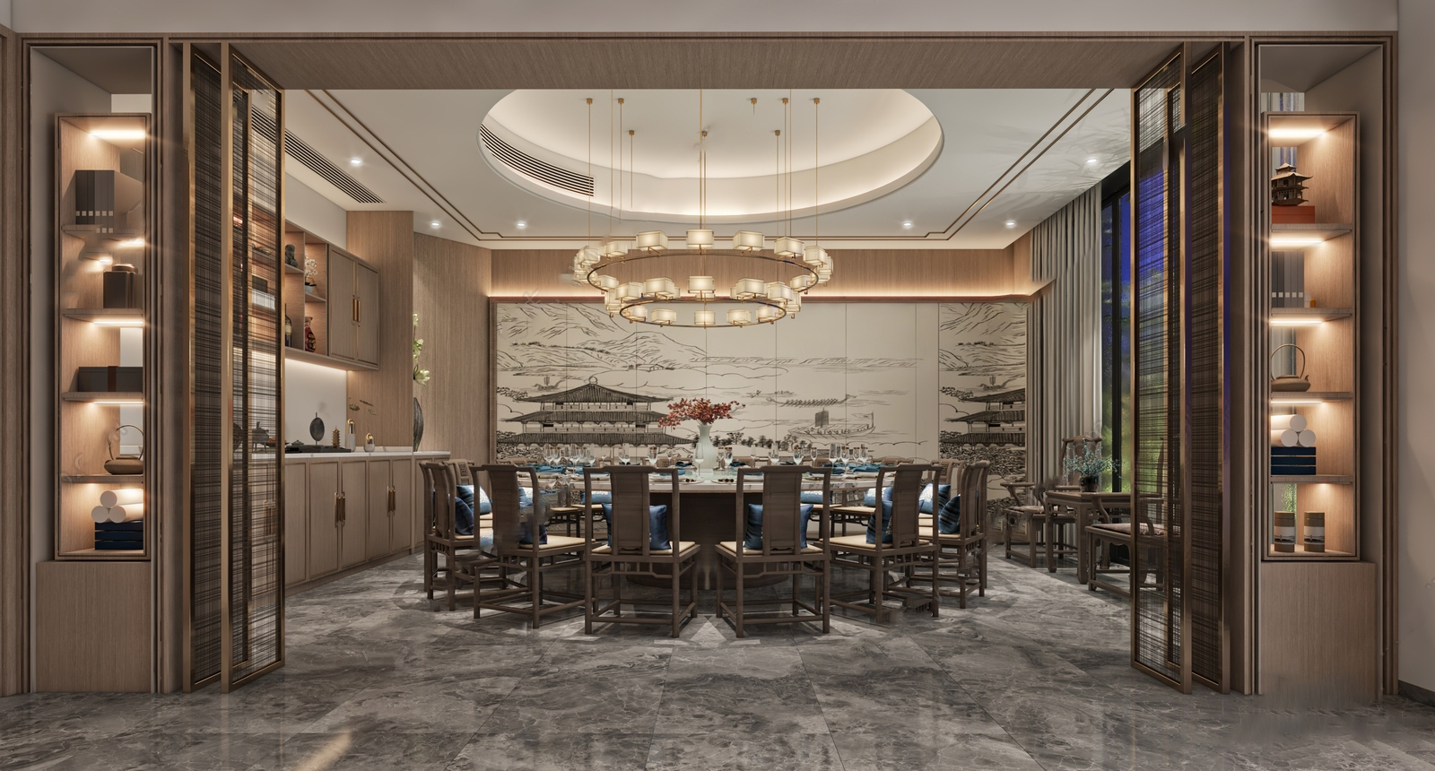 【名师联】新中式餐厅包厢250110