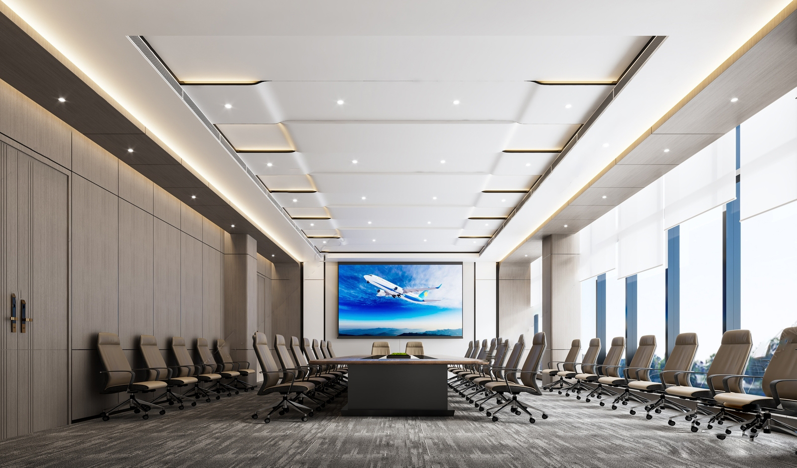办公空间 现代风格 设计氛围 轻奢主义 场景模型 办公空间 会议室