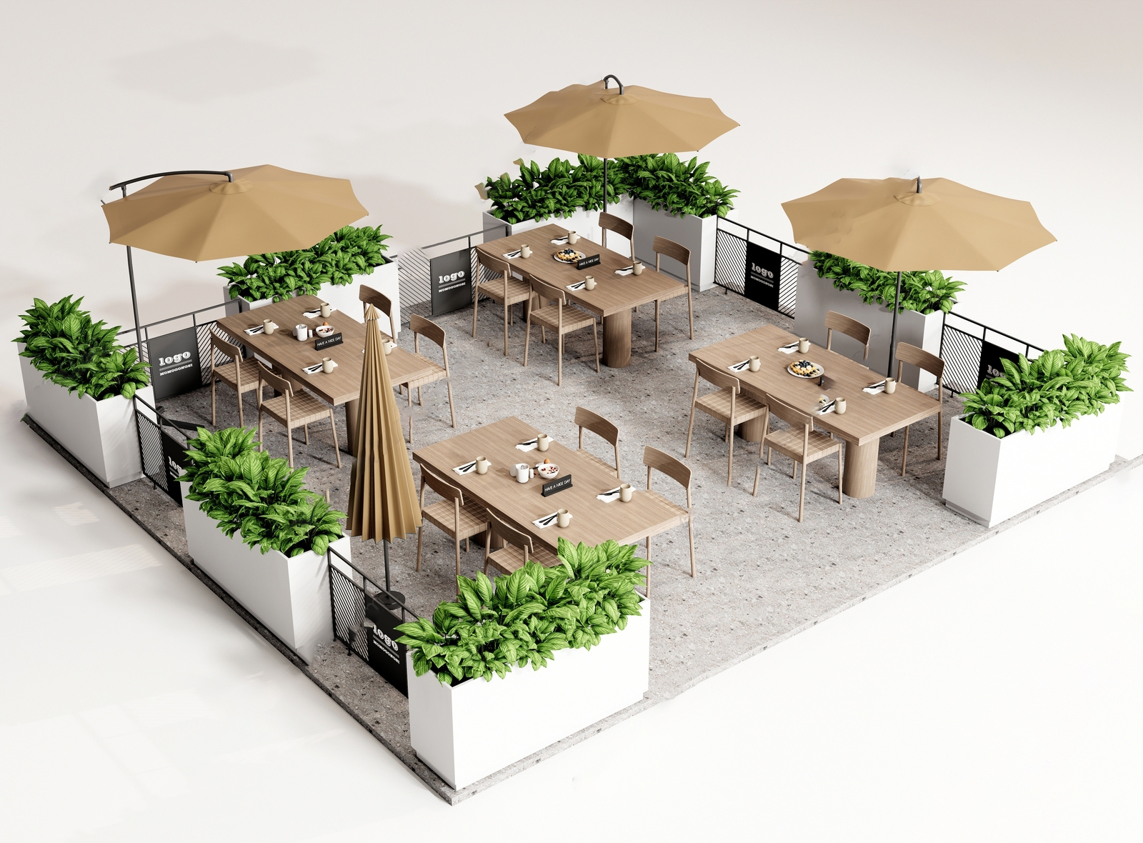 【名师联】现代咖啡厅外摆区250264