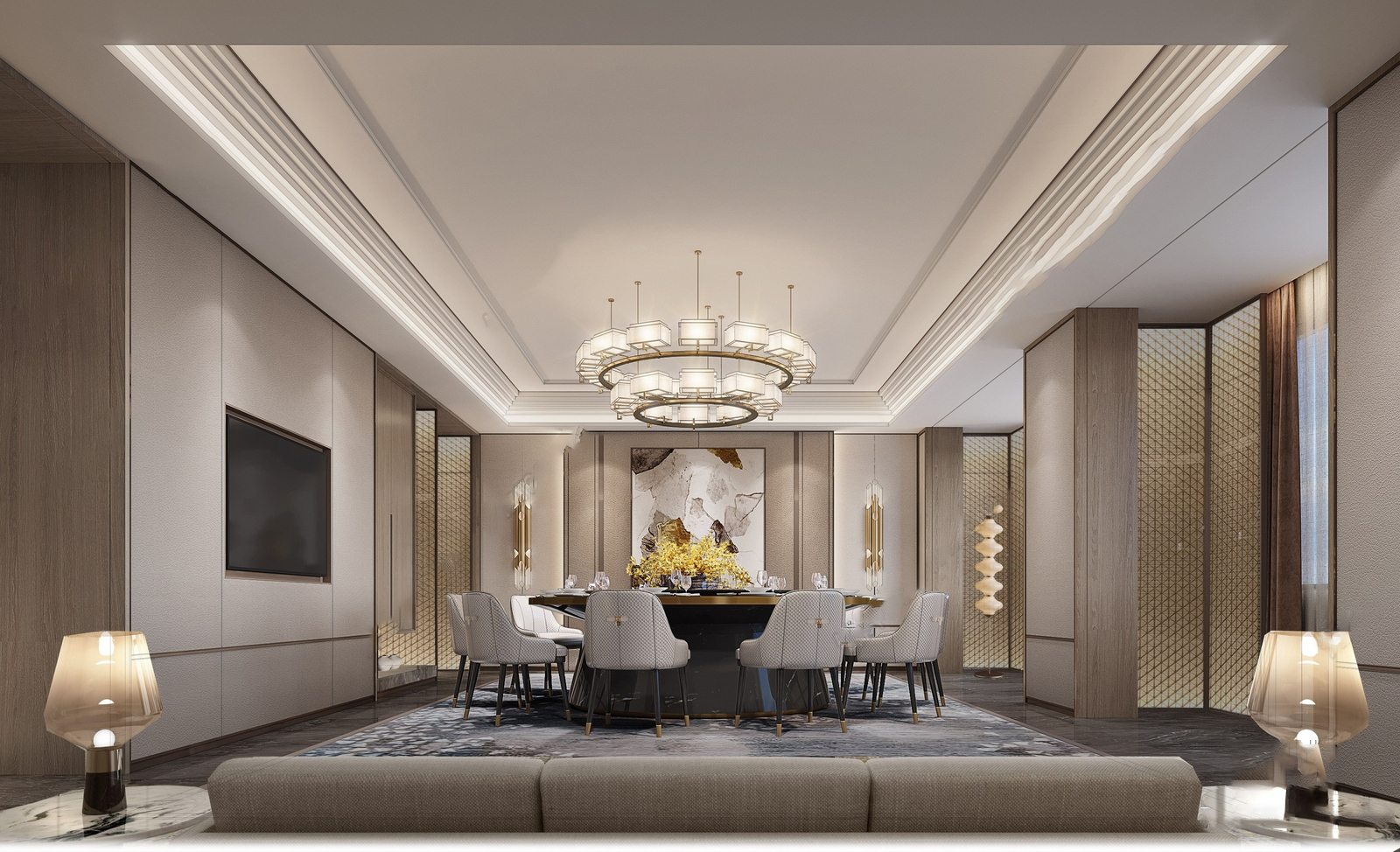 & 民宿设计 高端精品酒店 新中式风格 场景模型 酒店 & 民宿 包厢