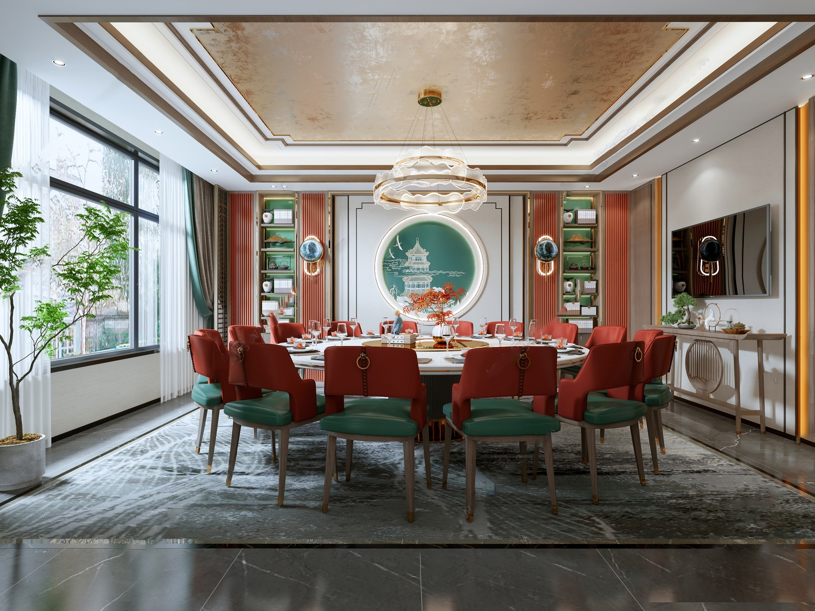 【名师联】新中式餐厅包厢255338